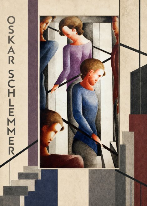 Oskar Schlemmer Staircase Figures I No3 - Juliste