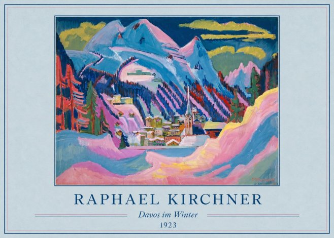 Raphael Kirchner Davos Im Winter No4 - Juliste