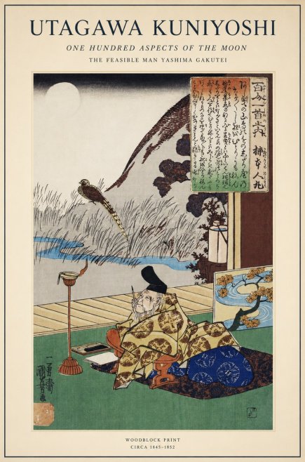 Utagawa Kuniyoshi The Feasible Man Yashima Gakutei No1 - Juliste