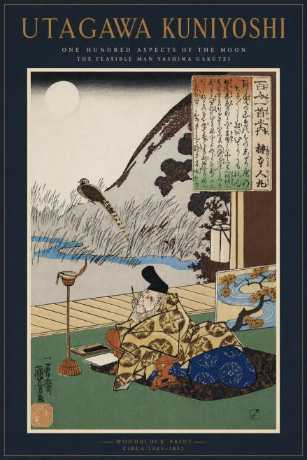 Utagawa Kuniyoshi The Feasible Man Yashima Gakutei No5 - Juliste