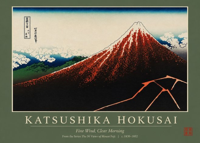 Katsushika Hokusai Fine Wind, Clear Morning No2 - Juliste
