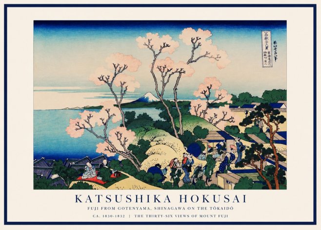 Katsushika Hokusai Fuji from Gotenyama, Shinagawa on the Tōkaidō No1 - Juliste