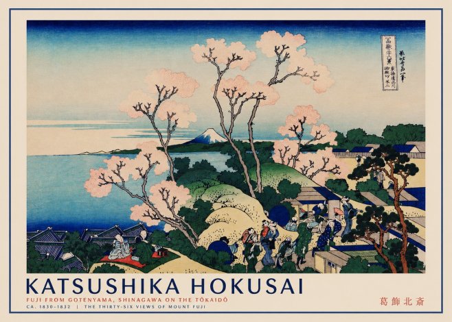 Katsushika Hokusai Fuji from Gotenyama, Shinagawa on the Tōkaidō No2 - Juliste