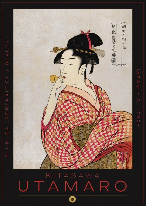 Kitagawa Utamaro Bijin-ga (Portrait of a Beauty) No6 - Juliste
