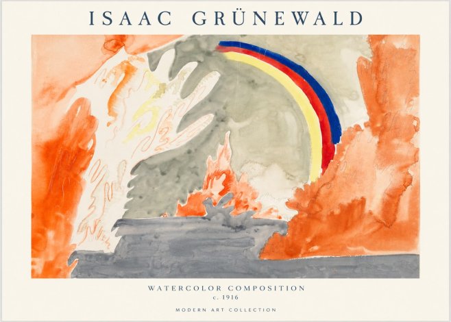 Isaac Grünewald Watercolor Composition No1 - Juliste