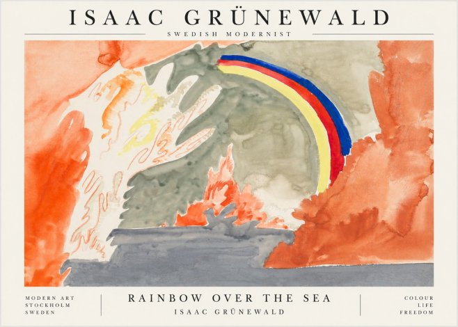 Isaac Grünewald Watercolor Composition No2 - Juliste
