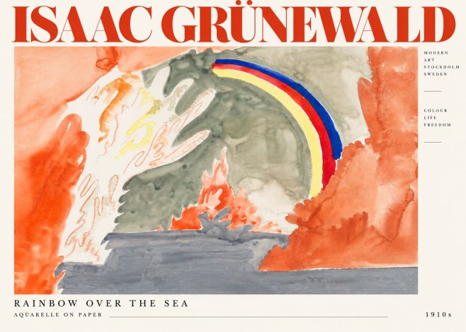 Isaac Grünewald Watercolor Composition No3 - Juliste