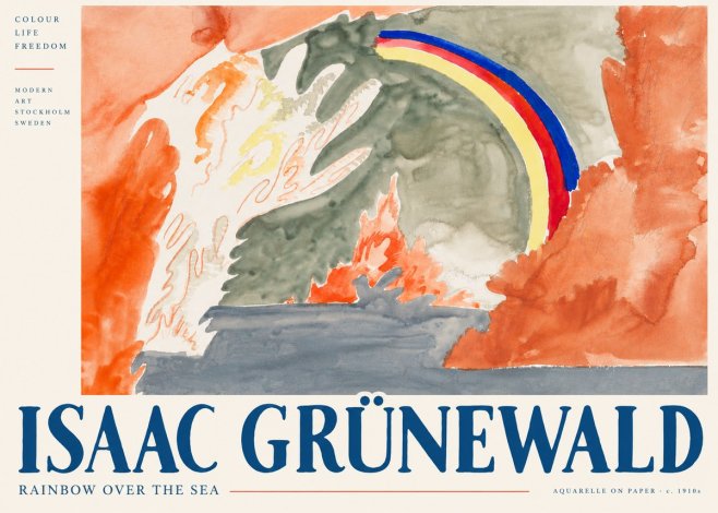 Isaac Grünewald Watercolor Composition No6 - Juliste