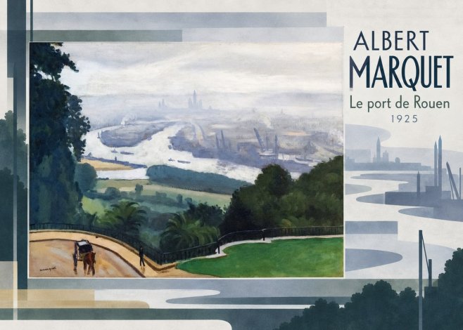 Albert Marquet Le Port De Rouen No5 - Juliste