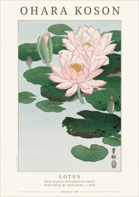 Ohara Koson Lotus I No1 - Juliste
