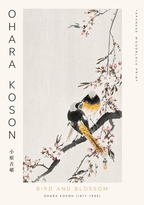 Ohara Koson Bird and Blossom No2 - Juliste