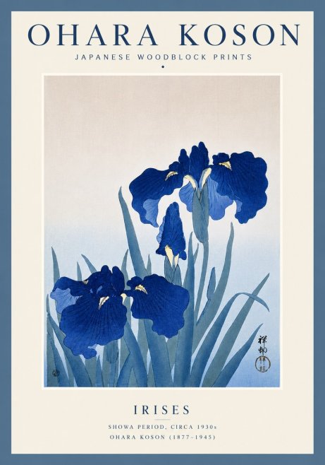 Ohara Koson Iris Es No3 - Juliste