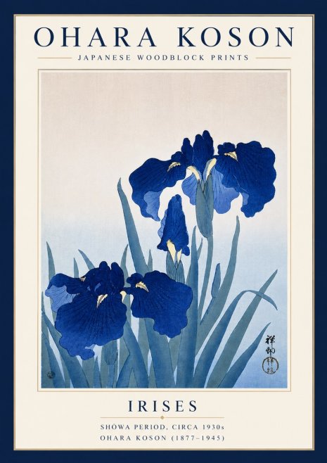 Ohara Koson Iris Es No4 - Juliste