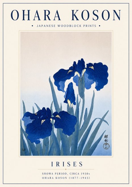 Ohara Koson Iris Es No6 - Juliste