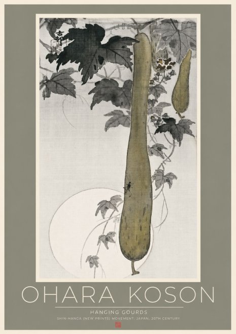 Ohara Koson Hanging Gourds No2 - Juliste