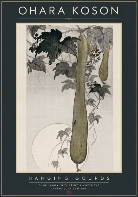 Ohara Koson Hanging Gourds No6 - Juliste