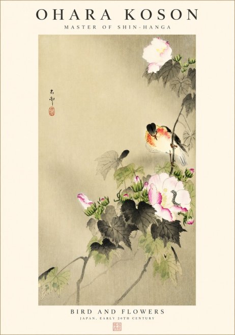 Ohara Koson Bird and Flowers No1 - Juliste