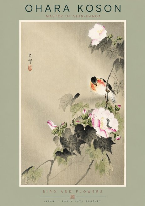 Ohara Koson Bird and Flowers No2 - Juliste