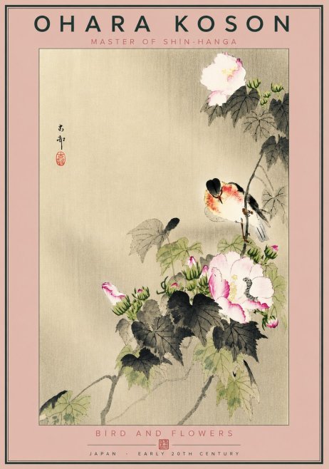Ohara Koson Bird and Flowers No4 - Juliste