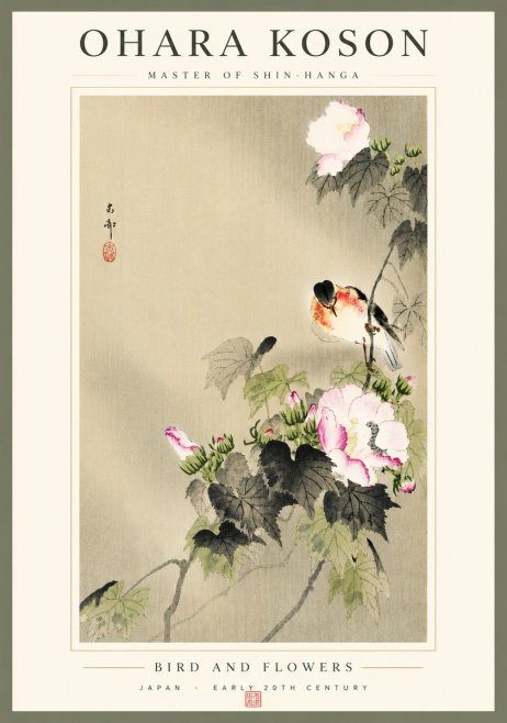 Ohara Koson Bird and Flowers No5 - Juliste