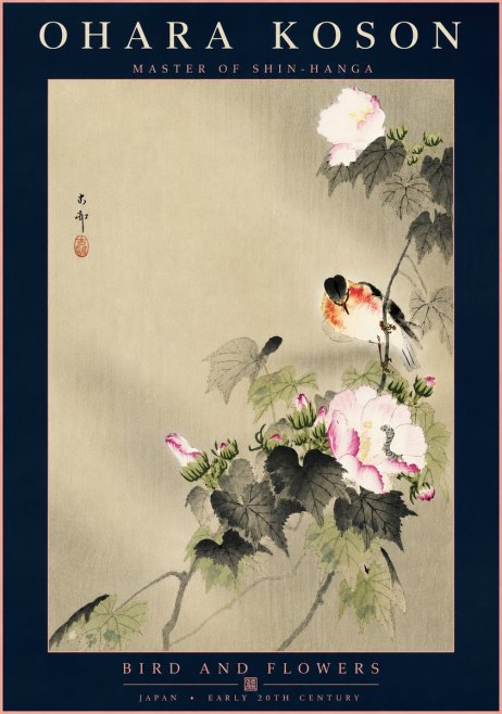Ohara Koson Bird and Flowers No6 - Juliste
