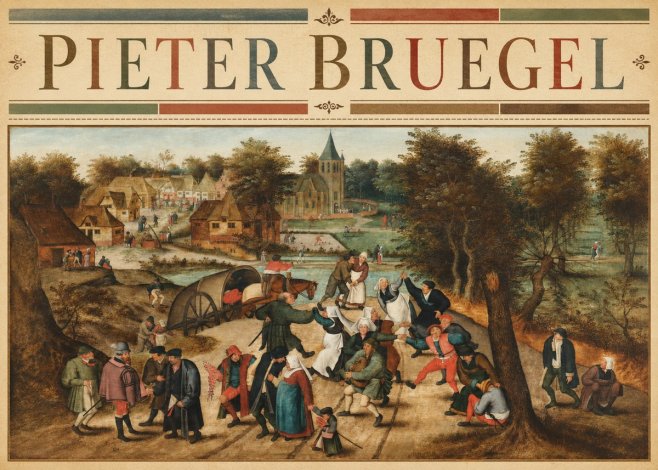 Pieter Bruegel The Peasant Dance I No3 - Juliste