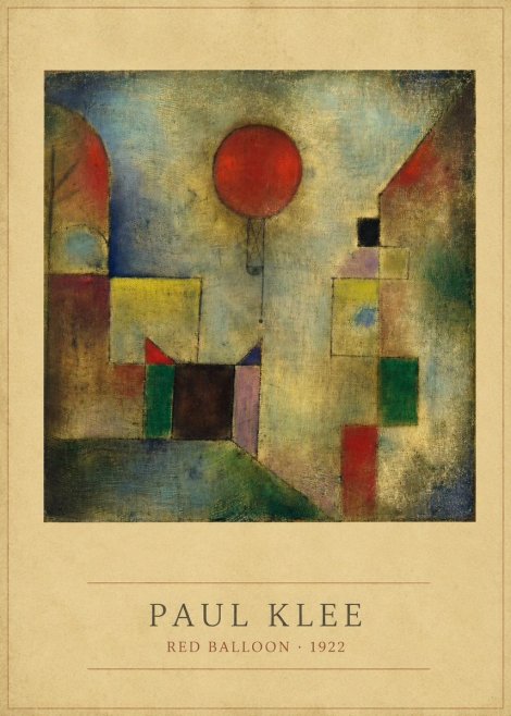 Paul Klee Red Balloon No3 - Juliste