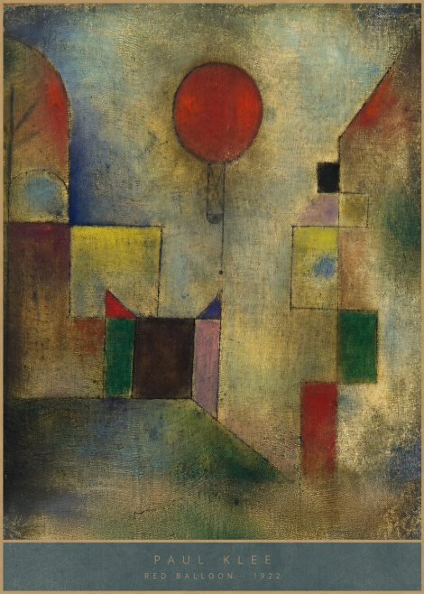 Paul Klee Red Balloon No4 - Juliste