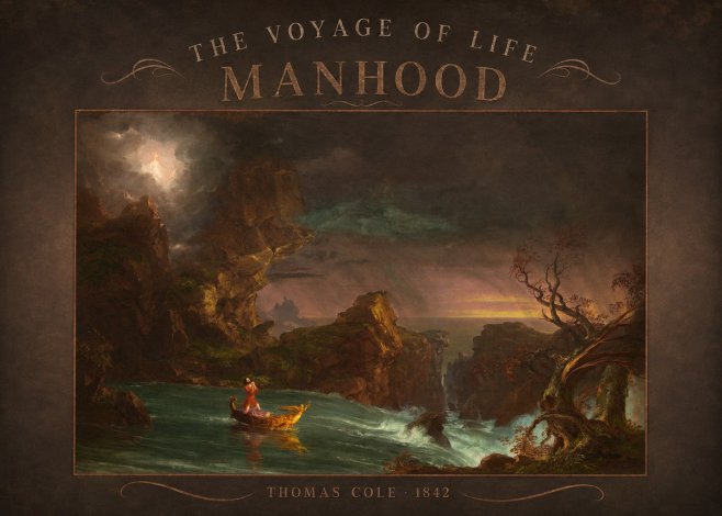 Thomas Cole The Voyage of Life: Manhood I No3 - Juliste