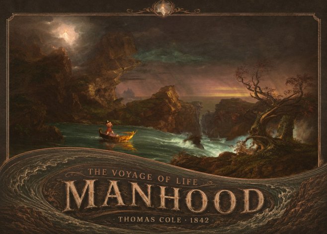 Thomas Cole The Voyage of Life: Manhood I No5 - Juliste
