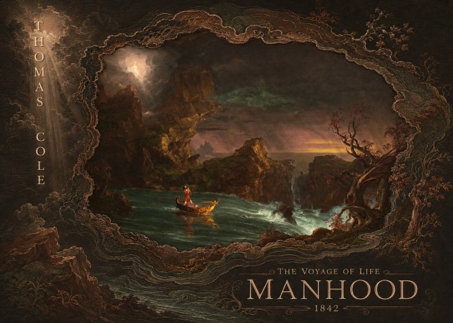 Thomas Cole The Voyage of Life: Manhood I No6 - Juliste