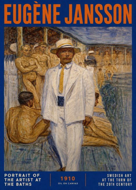 Eugène Jansson Portrait of the Artist at the Baths No2 - Juliste