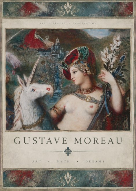 Gustave Moreau The Unicorns I No4 - Juliste