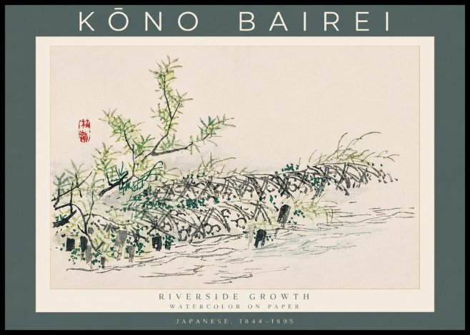 Kōno Bairei Riverside Growth No3 - Juliste