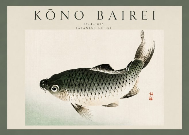 Kōno Bairei Fish I No3 - Juliste