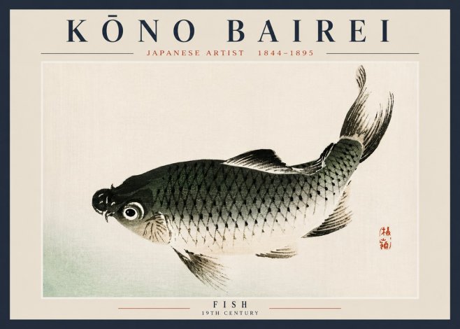 Kōno Bairei Fish I No6 - Juliste