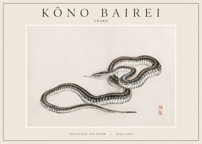 Kōno Bairei Snake No1 - Juliste