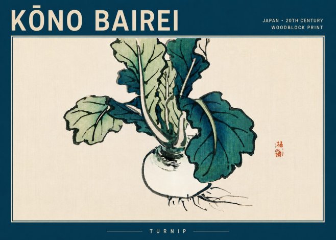 Kōno Bairei Turnip No5 - Juliste