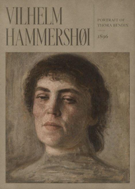 Vilhelm Hammershøi Portrait of Thora Bendix No4 - Juliste