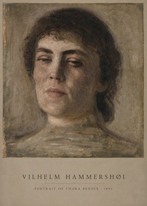 Vilhelm Hammershøi Portrait of Thora Bendix No6 - Juliste