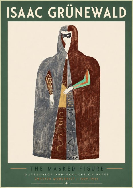 Isaac Grünewald The Masked Figure No4 - Juliste
