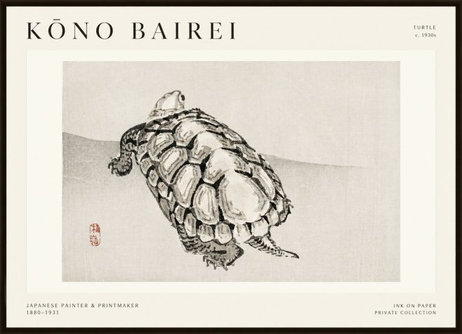 Kōno Bairei Turtle No1 - Juliste