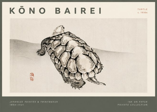 Kōno Bairei Turtle No2 - Juliste