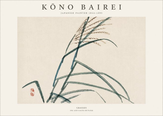 Kōno Bairei Grasses No1 - Juliste