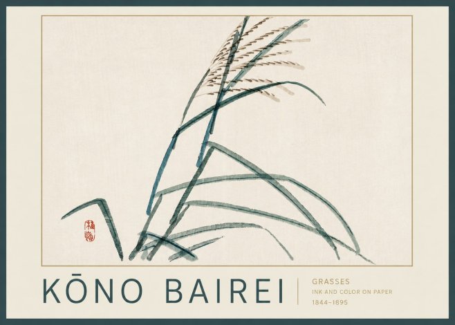 Kōno Bairei Grasses No2 - Juliste
