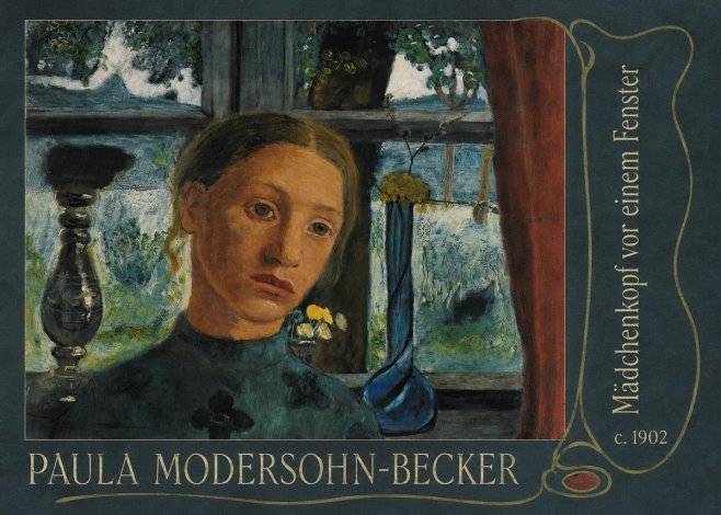 Paula Modersohn-Becker Mädchenkopf Vor Einem Fenster No5 - Juliste