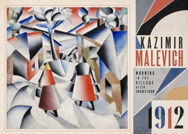 Kazimir Malevich Morning in the Village After Snowstorm No3 - Juliste