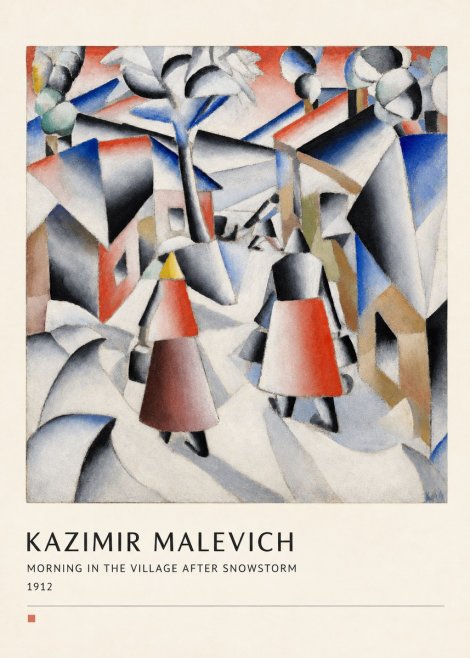 Kazimir Malevich Morning in the Village After Snowstorm No4 - Juliste