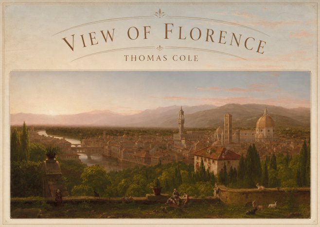 Thomas Cole View of Florence No5 - Juliste