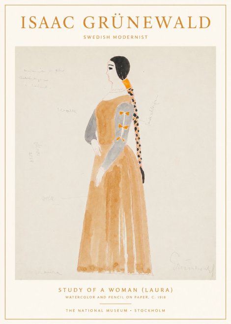 Isaac Grünewald Study of a Woman (Laura) No1 - Juliste